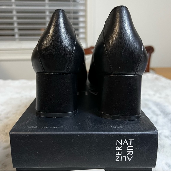 NIB Naturalizer Black Leather Malynn Pumps Block Heels sz 6.5 - Picture 9 of 13
